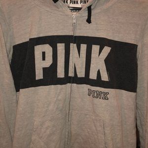 Gray PINK by Victoria Secret Zip up Jacket Size S